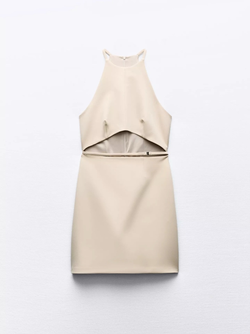 ZARA Cream Cutout Mini Dress (xs)